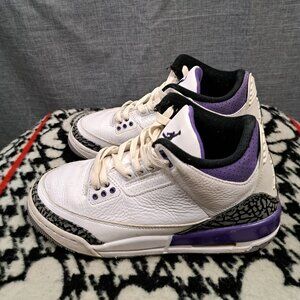 %Nike Size 5.5Y Air Jordan 3 Retro GS DM0967-105 White Purple AJ6
